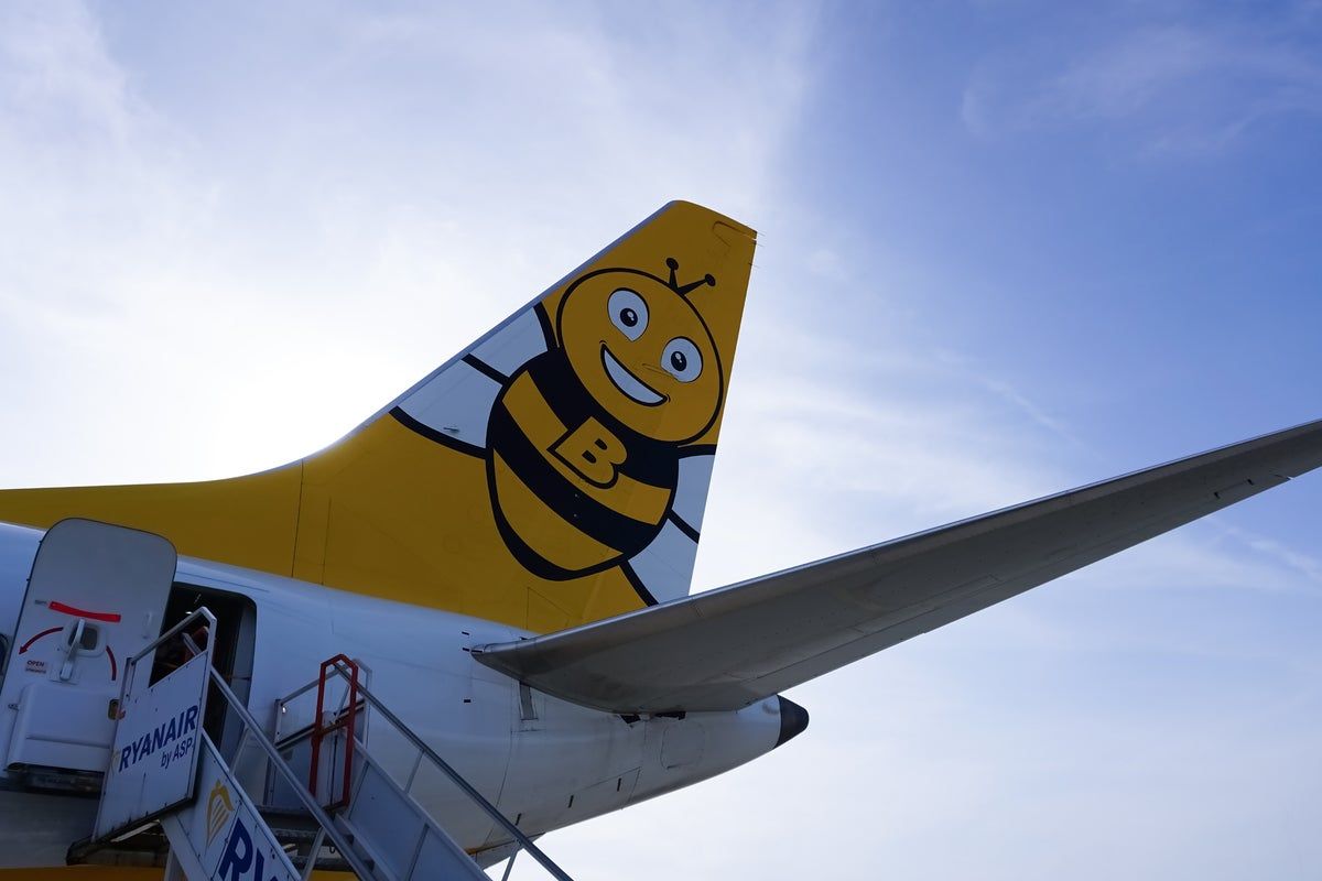 Buzz flight en route to London escorted by fighter…