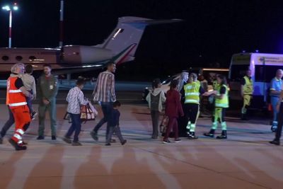 Palestinian children in urgent need of care flown to Italy for treatment