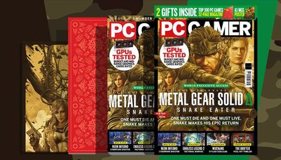 PC Gamer magazine's new issue is on sale now: Metal Gear Solid Delta: Snake Eater, with Top 100 mini mag + A1 poster