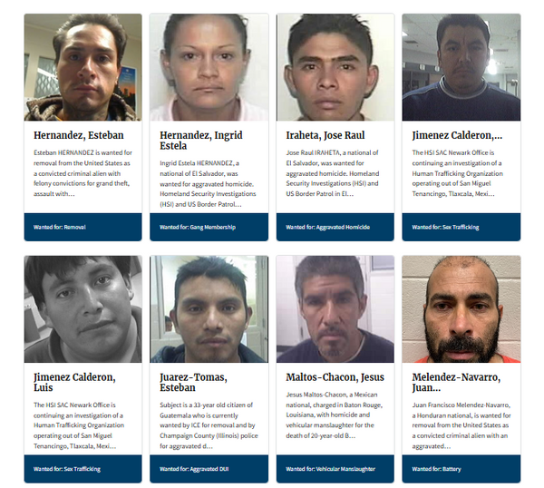 ICE Names Most Wanted Criminals, Offers $45 Million in Rewards Nationwide