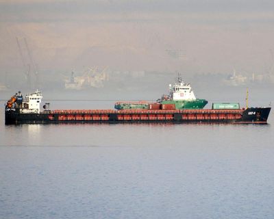 Ukraine says it has bombed Russian ship carrying drone parts at Caspian port