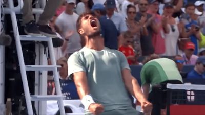 Carlos Alcaraz Was So Fired Up After Close Call With Andrey Rublev in Cincinnati