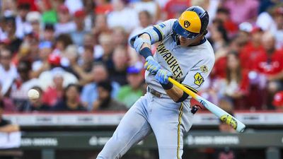 Brewers Star Pays Tribute to Bob Uecker By Hitting Two Home Runs With Custom Bat