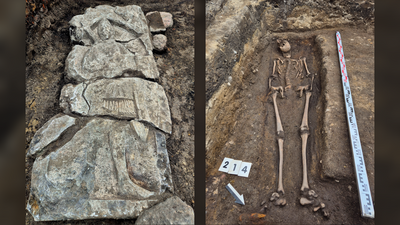Medieval knight 'Lancelot' and his stunning stone tomb found under ice cream shop in Poland