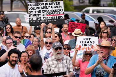 Thousands join US ‘Fight the Trump Takeover’ protests against Republican redistricting plans