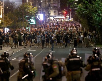 Violent clashes escalate at anti-government protests in Serbia