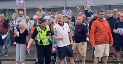 Far-right protest in Falkirk met by anti-racism counter-demo outside asylum hotel