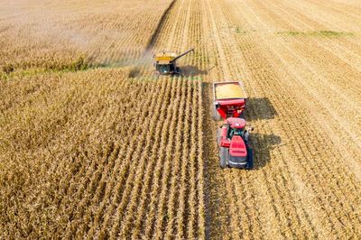Farmers in US midwest squeezed by Trump tariffs and climate crisis
