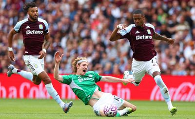 Aston Villa’s Ezri Konsa sees red as Newcastle draw blank without Isak