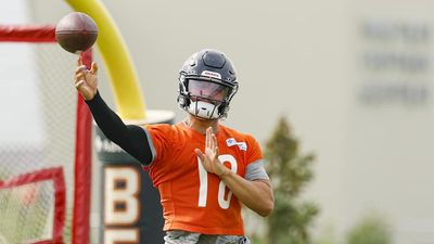 Mitchell Trubisky Had Sage Advice for Caleb Williams Ahead of Second NFL Season