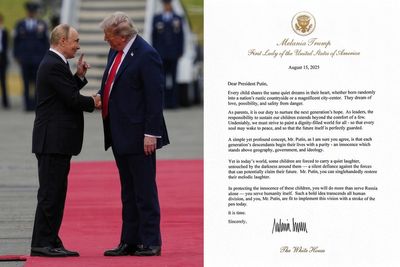 Trump shares First Lady Melania’s letter to Putin as he rages over coverage of Alaska summit
