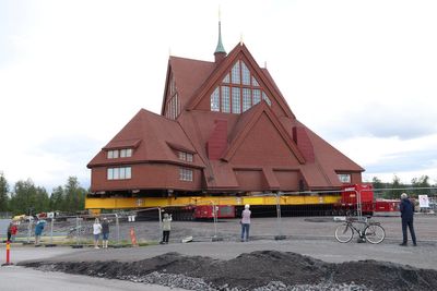 How do you move a beloved Swedish church three miles up the road? With prayer, engineering and a special trailer