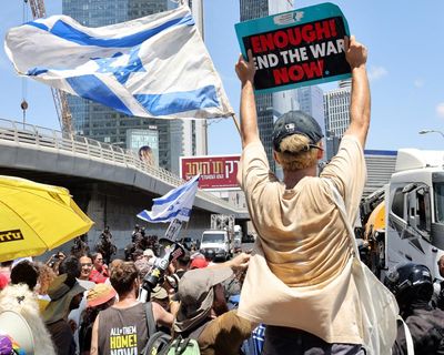 Netanyahu criticises protests in Israel against his handling of Gaza war