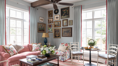 I thought I was over gallery walls, but this designer-approved hanging method has changed my mind – it makes awkward corners look 'softer, layered and lived-in'