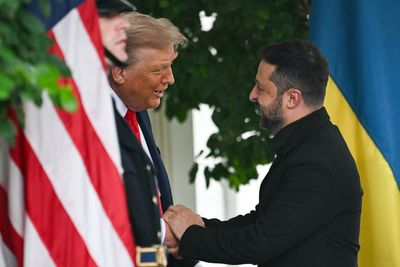 Zelensky complimented on 'fabulous' suit as he returns to White House six months after Trump bust-up
