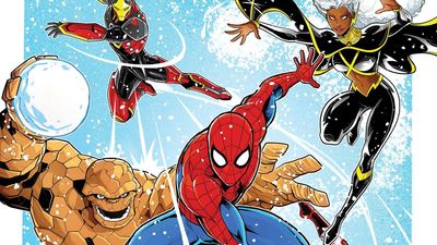 Spider-Man swings into the winter holidays with a one-shot that teams him up with the Avengers, the Fantastic Four, the X-Men, and more