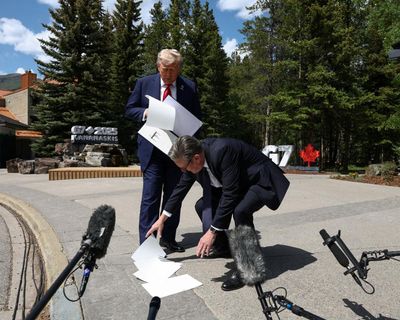 European leaders behave like supplicants to an almighty Trump. Putin just sees him as a protege