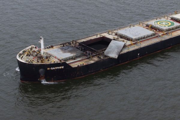 Explosion on cargo ship closes Baltimore shipping channel near site of 2024 bridge collapse
