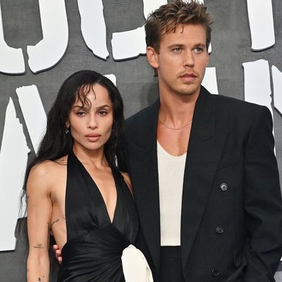 Zoë Kravitz and Austin Butler Match Each Other's 'Caught Stealing' Style in Coordinating Saint Laurent