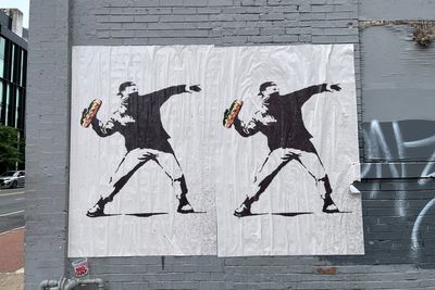 Federal agents arrested a protester for throwing a sandwich at them. Now artists are turning him into a resistance icon on the walls of DC