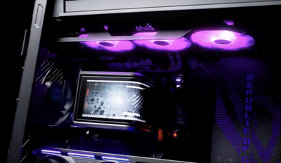 Asus heard you like screens, so it put a curved '3D effect' OLED screen on your CPU water cooler
