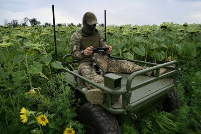 Under A Drone Canopy, Ukraine Army Medics Rely On Robots And Luck
