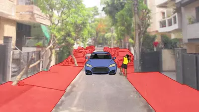 गुलमोहर पार्क और नीति बाग में फुटपाथ पर कब्जा, कहीं पार्किंग तो कहीं गमले सजे