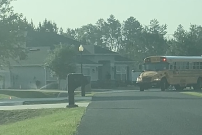 Police film Florida man ‘setting off sprinklers to soak disabled children’ getting on school bus