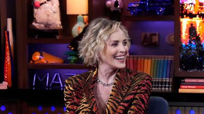 Sharon Stone's chic tailored two-piece just made a case for bringing back this timeless pattern