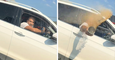 “Instant Karma”: Road Rage Passenger’s Coffee Toss At Driver Backfires Hilariously In Viral Video