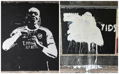 Eberechi Eze mural defaced 'by Tottenham fans' ahead of Arsenal unveiling