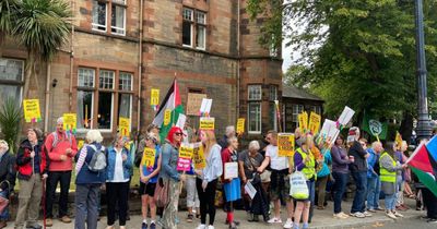 Anti-racist activists counter far-right demonstration outside Perth hotel
