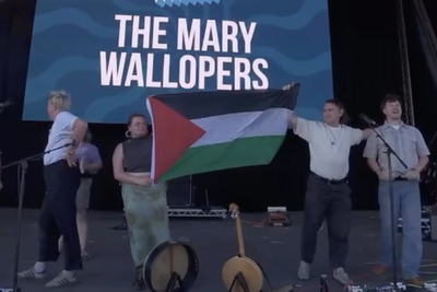 The Mary Wallopers ‘cut off’ at Victorious Festival for ‘having Palestinian flag’ on stage