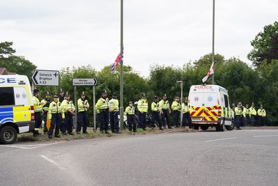 Anti-migrant and anti-racism protesters clash outside asylum seeker hotel