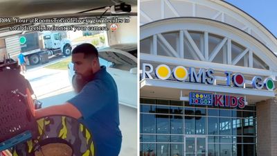 ‘Can they check the Tesla cameras?’: Texas homeowner gets Rooms To Go furniture delivery. Then they catch worker on home security camera in garage