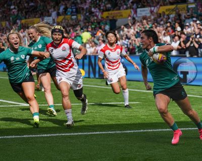 Ireland open with six-try win over Japan to give them hope of making last eight