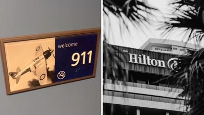 ‘Someone definitely did that intentionally’: Hamptons by Hilton guest walks up to room 911. Then they see the image hotel used for the door