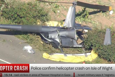 One person airlifted to hospital after helicopter crashes during flying lesson