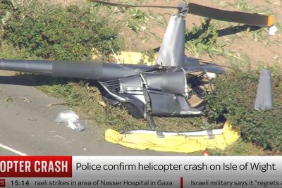 Three dead after helicopter crashes during flying lesson on Isle of Wight