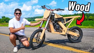 These YouTubers Made a Working Wooden Motorcycle, It Of Course Snapped In Half