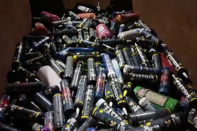 Skips full of laughing gas canisters recovered in Notting Hill Carnival cleanup