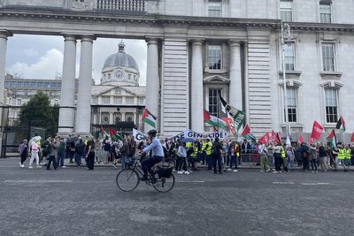 Hundreds attend pro-Palestine rally at Irish government departments