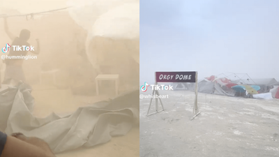 Burning Man’s Orgy Dome Destroyed As Dust Storms & High Winds Destroy Festival Site