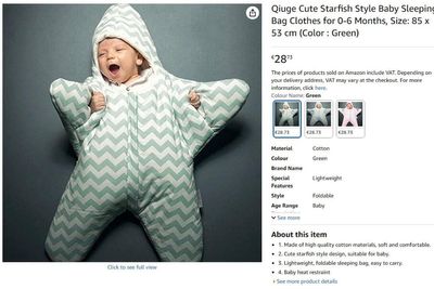 Baby sleeping bags being sold online ‘pose suffocation risk’, Which? warns