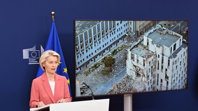 EU summons Russian envoy after mission damaged in Kyiv strike