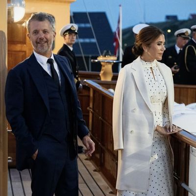Queen Mary Embraces the Polka Dot Trend in a Princess Kate and Duchess Sophie-Approved Me+Em Dress