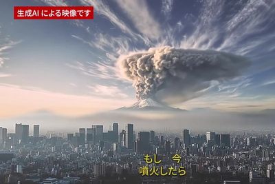 Watch: Mount Fuji violently erupts in AI video released by Japanese government
