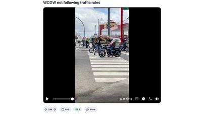 Motorcyclists Block Intersection, Crossing Guard Hilariously Bonks Them on the Head