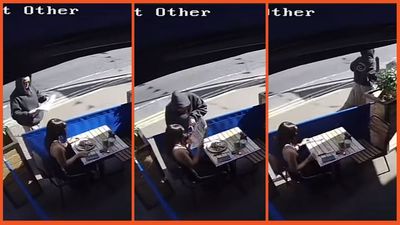 ‘Can’t believe this just happened’: Sneaky thief steals customer’s meal from under her nose without her even noticing