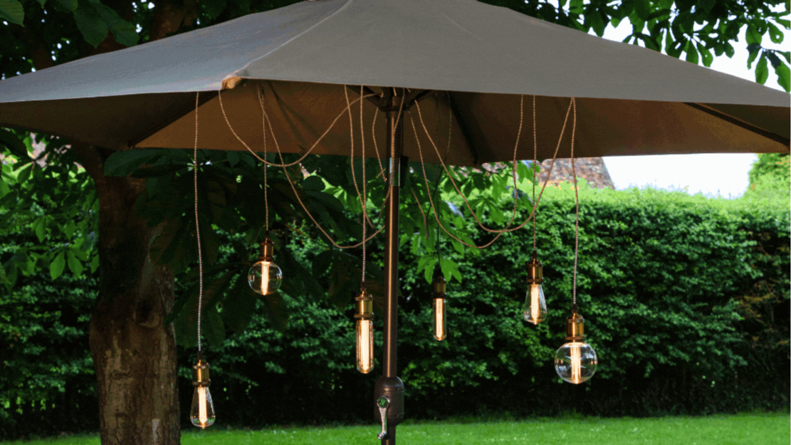 Lighting Under Your Umbrella Is the Biggest Mood Shifter for Evenings Spent in Your Garden — Here's How to Do It